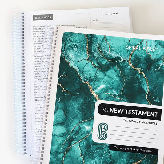 Spiral Bible™ - WEB New Testament - Green Marble