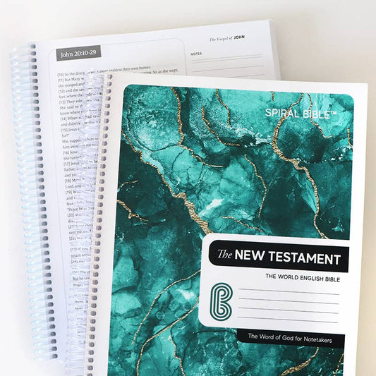 Spiral Bible™ - WEB New Testament - Green Marble