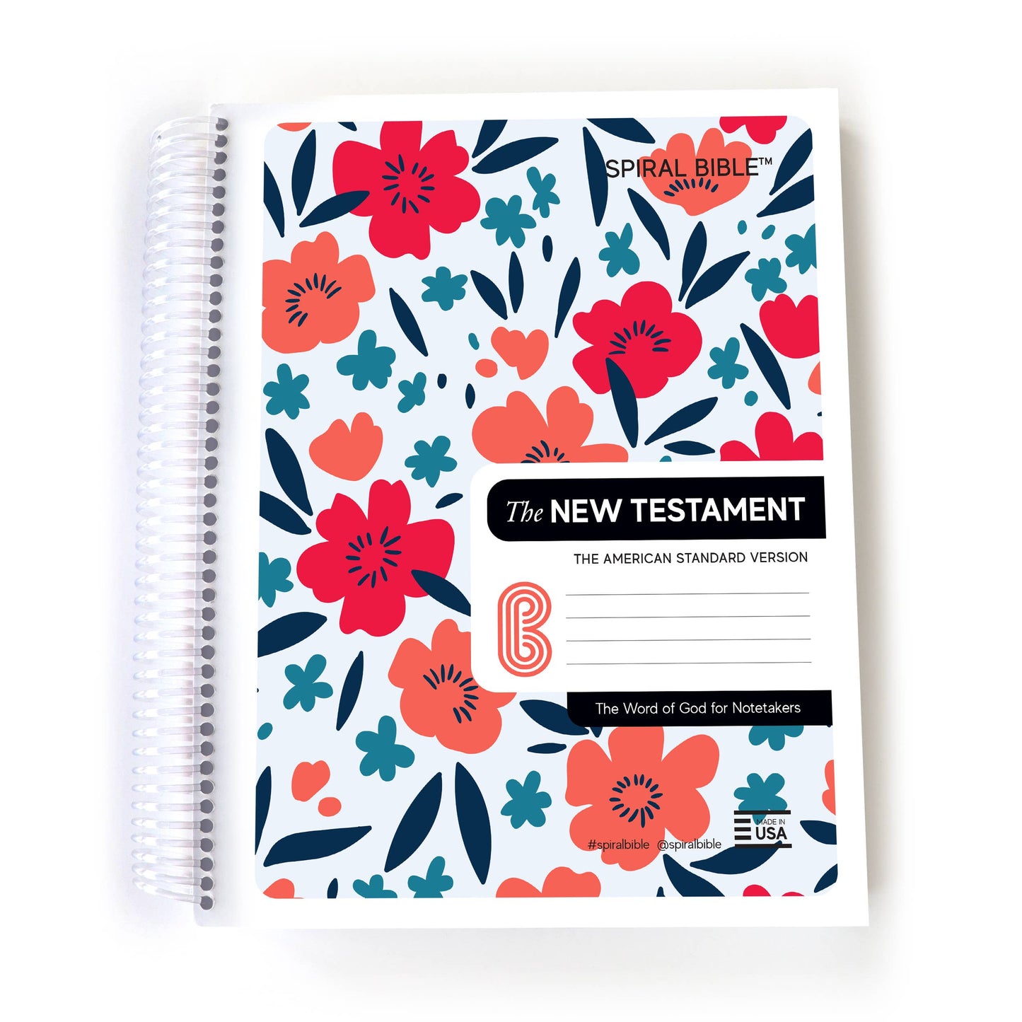 Spiral Bible™ - ASV New Testament - Red Floral